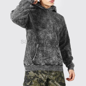 Sweat-shirts vintage pour hommes en tissu délavé à l'acide |   Sweat-shirt oversize streetwear d'hiver |   Numérique |   100% coton |   Imperméable et coupe-vent | - Product Image 1