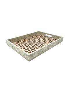 Bandeja de Servir de Madera Ecológica Pulida a Mano de Lujo, Decoración Única para Fiestas y Reuniones, de la India, Precio Económico al por Mayor - Product Image 3