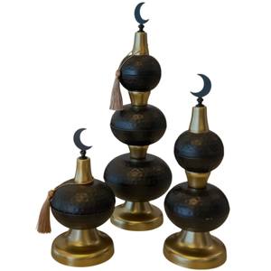 Luxury <b>Pink</b> And Gold Ramadan <b>Decoration</b> Modern Islamic Tiered Serving Stand With Crescent Moon Eid Mubarak Home Decor Ornament - Product Image 5