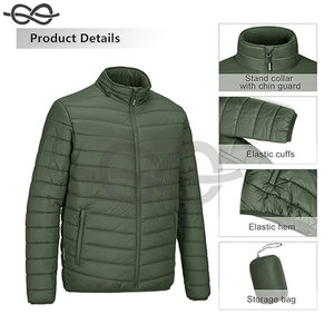 Chaqueta de invierno acolchada con aislamiento ligero para hombre, abrigo acolchado con capucha empacable, esquí en la nieve, senderismo, clima frío, aventuras de viaje - Product Image 5