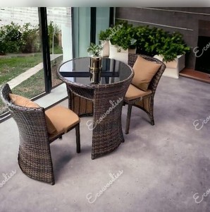 Ghế bành đồ gỗ ngoài trời Patio thời trang wicker mây ghế vườn và bàn tròn thiết lập cho nhà hàng nhà và khách sạn - Product Image 1