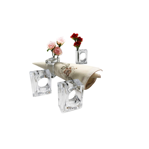 Standard Quality Acrylic Napkin <b>Rings</b> Square Shaped Indoor Household Accessories Best Quality Napkin Holder New Design Ornament - Product Image 2