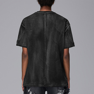 T-shirt surdimensionné en coton avec impression de haute qualité T-shirt lourd pour hommes - Product Image 2