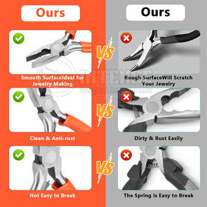 Precio al por mayor Alicates de joyería Mejor llegada Alicates de joyería Material de acero al carbono Alicates de joyería Hecho Pakistán - Product Image 4