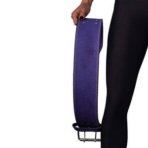 Ceinture de gymnastique avec logo personnalisé ceinture d'haltérophilie en cuir avec fermeture à boucle excellent soutien du dos - Product Image 2