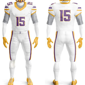 ชุดเสื้อซ้อมฟุตบอลอเมริกันออกแบบเองได้ชุดเสื้อกีฬาสั้นชุดระบายอากาศได้ดีมีขนาดพิเศษ - Product Image 3