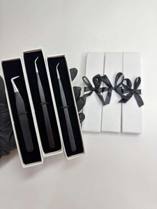 แหนบต่อขนตาคุณภาพสูง GETUP BROSONS IMPEX สแตนเลสสตีล 10 มม. ป้องกันไฟฟ้าสถิต แยกเส้นขนตาได้ดี สีดำด้าน ปลายสีทอง เรียบลื่น - Product Image 4