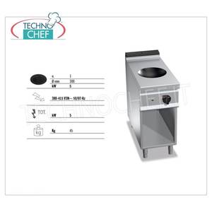 Cuisinière électrique à induction avec plaque wok sur meuble - Product Image 2
