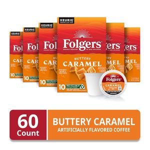 Café Folgers au caramel beurré aromatisé artificiellement, dosettes Keurig K-Cup, boîte de 10 (lot de 6) - Product Image 2