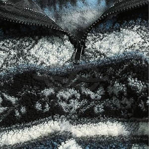 OEM personalizado hombres Sherpa cuarto Zip polar sudaderas 1/4 cremallera pulóver ropa de invierno bordado estampado patrón 100% algodón - Product Image 5