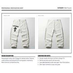 Pantalones Cargo de Algodón de Peso Medio para Hombre, Personalizados en 3D para Gráficos, Estilo Holgado, Ecológicos, Apilados, Estilo Urbano Y2K - Product Image 6