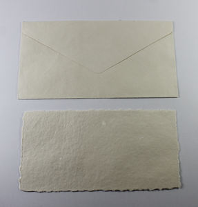 Professional Custom Greeting Envelope 250 Gsm Deckled Edge Card With Matching Envelop Recycled Handmade Paper - Product Image 3