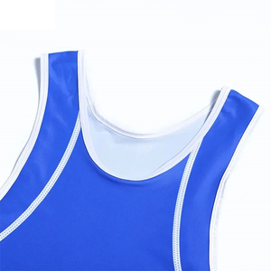 Venta al por mayor OEM talla grande adultos Lucha Libre uniforme levantamiento de pesas medias personalizadas ropa lucha camisetas para hombres - Product Image 2