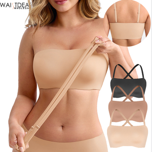 <span class=keywords><strong>Sujetador</strong></span> <span class=keywords><strong>Bandeau</strong></span> <span class=keywords><strong>sin</strong></span> <span class=keywords><strong>Tirantes</strong></span> Versátil al por Mayor, Cobertura Total, Antideslizante, Copas Moldeadas Fijas, Tela Suave, Cobertura de Pezones - Product Image 1