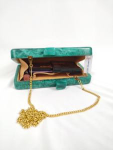 Bolso de Mano de Resina con Diseño Excelente, Bolso de Mano de Ángel Hecho a Mano, Pintado a Mano, Colores Personalizados, para Mujer, para Fiestas, Obra de Arte Coleccionable - Product Image 2