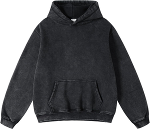 Sudadera con capucha de lana desgastada proveedor a granel algodón poliéster venta al por mayor Custom destruido look Sudadera con capucha algodón poliéster producción OEM - Product Image 1