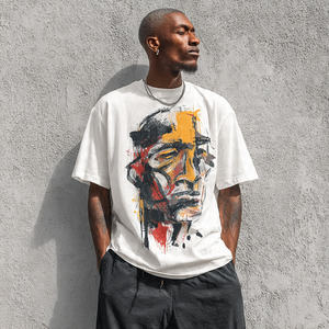 Camiseta de Verano Estampada para Hombre, 100% Algodón, Manga Corta, Estilo Urbano, Transpirable, Ecológica y Ligera - Product Image 1