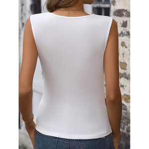 Women's Strappy V-Neck <b>Lace</b> <b>Corset</b> Blouse, 36983 - White - Product Image 2