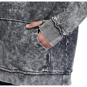 Transpirable invierno llegada hombres rosa suave polar ácido lavado pulóver sudaderas con capucha y Boxy Fit pulóver sudaderas con capucha para hombres - Product Image 3