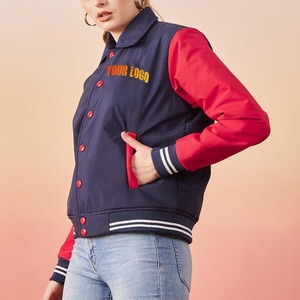 Active Wear Luxury Leather Women Varsity Jacket Letterman High Street Style Venta al por mayor Winter Street Wear Jacket para mujer - Product Image 1
