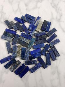 Cojín de lapislázuli Rectangular, piedra preciosa lapislázuli de 30x10mm - Product Image 3