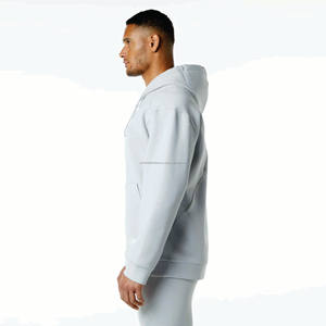 Wholesale Custom Men's 500 GSM Tech Fleece Cotton Patchwork Oversized Zip Hoodie Sweatshirts Tracksuits Embroidery Logo Winter - Product Image 3