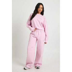 ชุดสเวตเตอร์มีฮู้ด2ชิ้นสำหรับผู้หญิงใส่ได้ทั้งชายและหญิงเสื้อกันหนาวมีฮู้ดลำลองโลโก้ด้านหน้าขนแกะสำหรับใส่ได้ทั้งชายและหญิง - Product Image 1