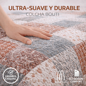 Copriletto Bohémien Patchwork Manemi in Poliestere Lavabile, Decorazione per la Casa, Varie Misure, Modello Mo-616 - Product Image 5