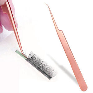 แหนบขนตาปลอมทำจากสเตนเลสคุณภาพดีแหนบปลายแหลมดีไซน์โลโก้ของคุณเอง - Product Image 2