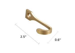 Vintage <b>Wall</b> Bathrobe Hook <b>Heavy</b> <b>Duty</b> Scarf Bag Hat Key Brass Gold Towel and Coat Hooks Set of 3 - Product Image 5