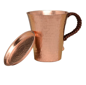 Tasse en cuivre 16oz Moscow Mule Tasse en cuivre martelé Tasse à café couleur or rose Convient pour cadeau - Product Image 5