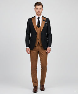 Costume d'affaires tendance, robe de marié, costume de mariage, 3 pièces, vêtements pour homme élégant, couleur et taille personnalisées, haute rue - Product Image 4