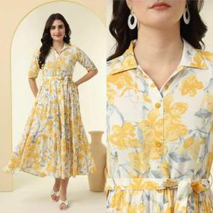 Kurta de Diseño Elegante y Confortable para Todo el Día, Hecha a Medida, con un Hermoso Diseño en el Cuello y Largo hasta la Rodilla, que Ofrece un Look Sofisticado y Ligero - Product Image 2