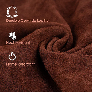 Vêtements de protection pour la soudure, veste résistante aux flammes pour les travailleurs du métal, veste de soudeur en cuir professionnelle avec protection thermique - Product Image 6