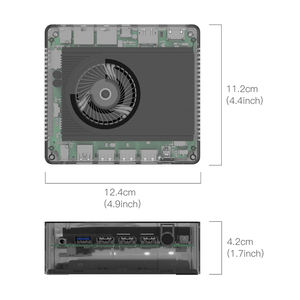 Kissin Intel Core I3-N305 (สูงสุด3.8GHz) 8C/8T 16GB M.<span class=keywords><strong>2</strong></span> LPDDR5 SSD dual 1000M LAN 4K Type-C WiFi 6 BT5.<span class=keywords><strong>2</strong></span>บ้านสำนักงานขนาดเล็ก - Product Image 4
