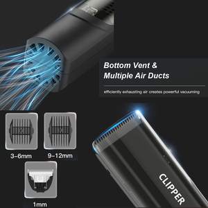 Kit de tondeuses à cheveux sans fil professionnelles pour hommes, tondeuse à barbe puissante avec aspiration des cheveux, alimentation par batterie américaine - Product Image 5