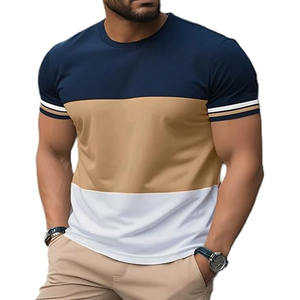 Wholesale Custom logo 210gsm Combed 100%Cotton <b>Short</b> <b>Sleeve</b> Men's Solid Color Simple Blank Casual T-<b>shirt</b> - Product Image 1