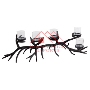 Bougie T-Light Bougeoir Verre Votive Best Seller Or Arbre Branche Bougeoir Table Pièce Maîtresse Haute Qualité Antler - Product Image 4