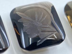 Quartz fumé, tête romaine, intaglio, forme antique, pierres précieuses cabochon en tailles assorties de 10x8 mm à 25x18 mm pour la fabrication de bijoux - Product Image 4