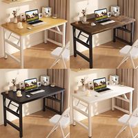 Bureau pliable moderne rustique finition marron pour petits espaces aucun assemblage requis Table compacte pour chambre à coucher bureau meubles de maison