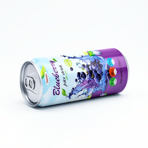 Bebida de Zumo de Arándanos con Pulpa, Lata Delgada de 250ml, Marca Privada OEM ODM, Bebida de Frutas - Product Image 2