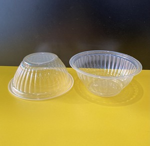 Competitive Price Eco-friendly Super quality Factory PP Plastic <b>Bowl</b> 12/16/20/28oz Transparents for Snacking Food Salad <b>with</b> <b>Lid</b> - Product Image 1