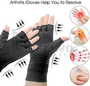 Plain Copper Compression <b>Gloves</b> Best Copper Infused Fingerless <b>Glove</b> <b>for</b> Carpal Tunnel, RSI, Rheumatoid Computer <b>Typing</b> - Product Image 6