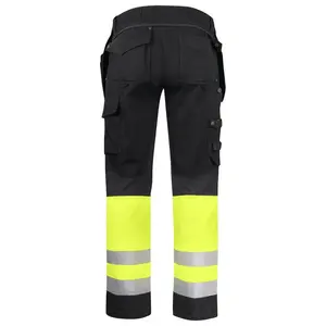 Pantalones versátiles de utilidad para exteriores, ropa de trabajo para hombres con cintura ajustable y tela resistente para trabajos exigentes - Product Image 2
