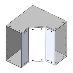 Bac d'angle intérieur en treillis métallique en acier de 10 po WTRIC-10 par Blendtron - Product Image 1
