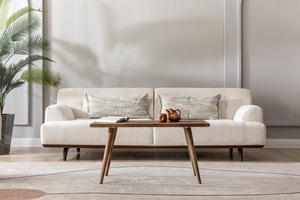 Mesa de Centro de Nogal, Estilo Moderno de Mediados de Siglo, Mesa de Centro Rectangular de Madera de Nogal Maciza, Muebles de Sala de Estar con Acabado de Madera - Product Image 4