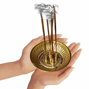 affodabale price Brass Incense Sticks Holder Agarbatti Stand With Ash Catcher Incense Brass Holder Stick Burner Sticks Stand