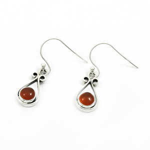 Exquisite Hook <b>Earrings</b> In 925 Sterling <b>Silver</b> <b>Earrings</b> With Carnelian Gemstone Fashionable Bohemian <b>Dangle</b> <b>Earrings</b> For Women - Product Image 1