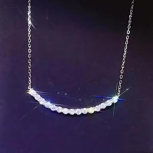 925 argent Sterling Moissanite collier à facettes diamant beau collier pendentif personnalisé fabrication de bijoux pour cadeau de mariage - Product Image 4