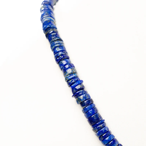 Lapis Lazuli Heishi collier de perles Lapis lazuli naturel pierre précieuse pneu collier de perles fait à la main tour de cou semi-précieux bijoux en perles - Product Image 3